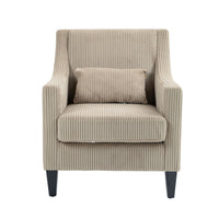 Coolmore Modern Accent Chair,Upholstered Armchair With Scooped Arms For Bedroom,Apartment,Studio,Office,Waiting Room Camel Corduroy Camel Primary Living Space Foam Corduroy