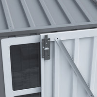 Storage Shed 6 X 8 Ft Large Metal Tool Sheds With Window Grey Rectangular None Garden & Outdoor Modern Year Round Use Anchored Metal