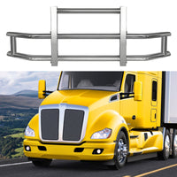 Stainless Steel Deer Guard Bumper For Kenworth T680 2008 2021 With Brackets Chrome Stainless Steel