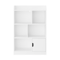 Kids Bookcase, Bookshelf With 6 Compartments, Freestanding Shelves And Cube Organizer, For Bedroom Living Room Office Closet School In White White Mdf