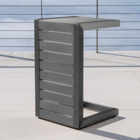 Cape Coral Alu C Shaped Table Grey Grey Aluminium