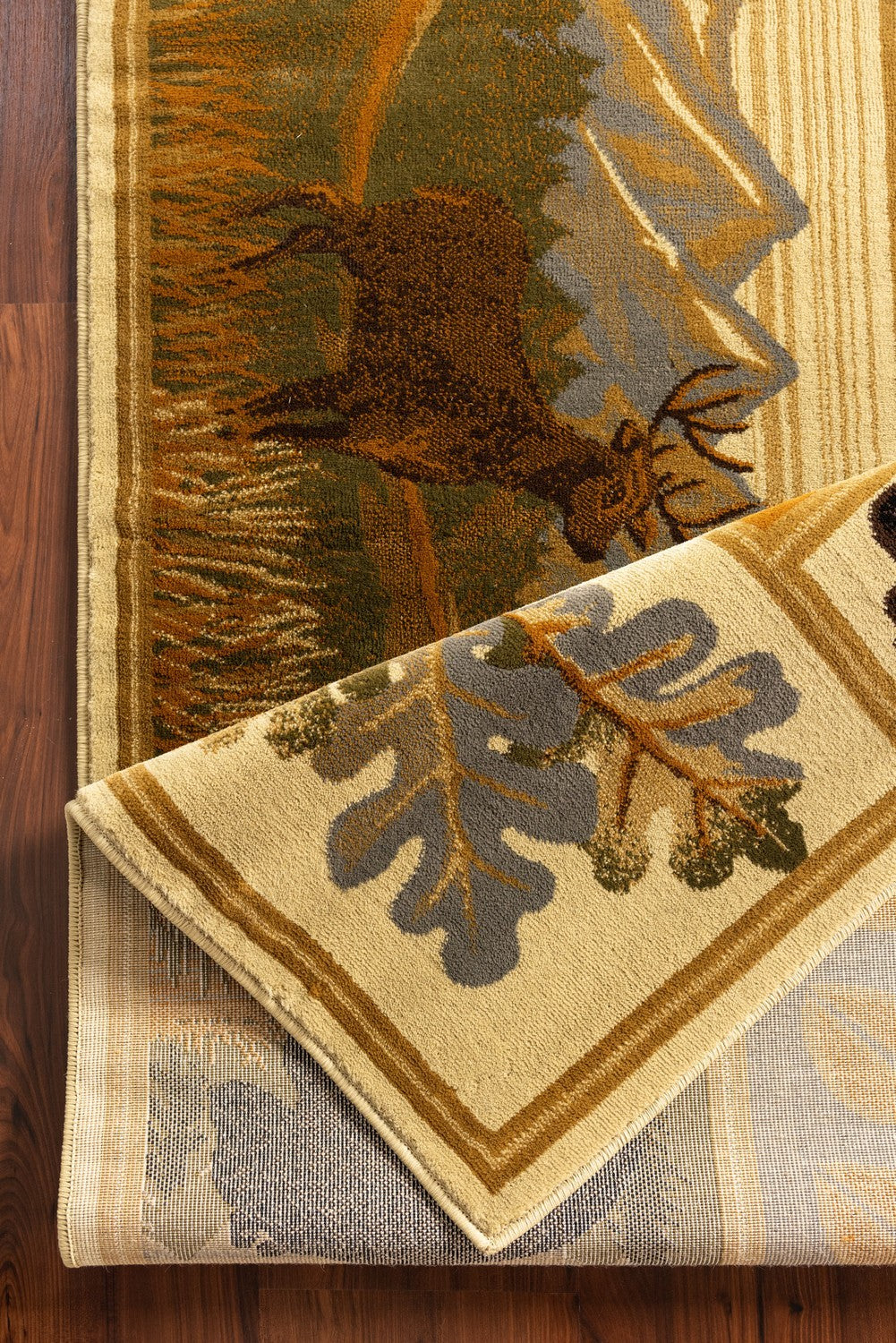 Woodland Gc Rst5101 Multi 7 Ft. 10 In. X 10 Ft. 3 In. Lodge Area Rug Cream Polypropylene