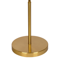 Ornate Brass Ring Base Curved Table Lamp With Triangle White Drum Shade Gold,White Table&Floor Lamps Brass,Metal