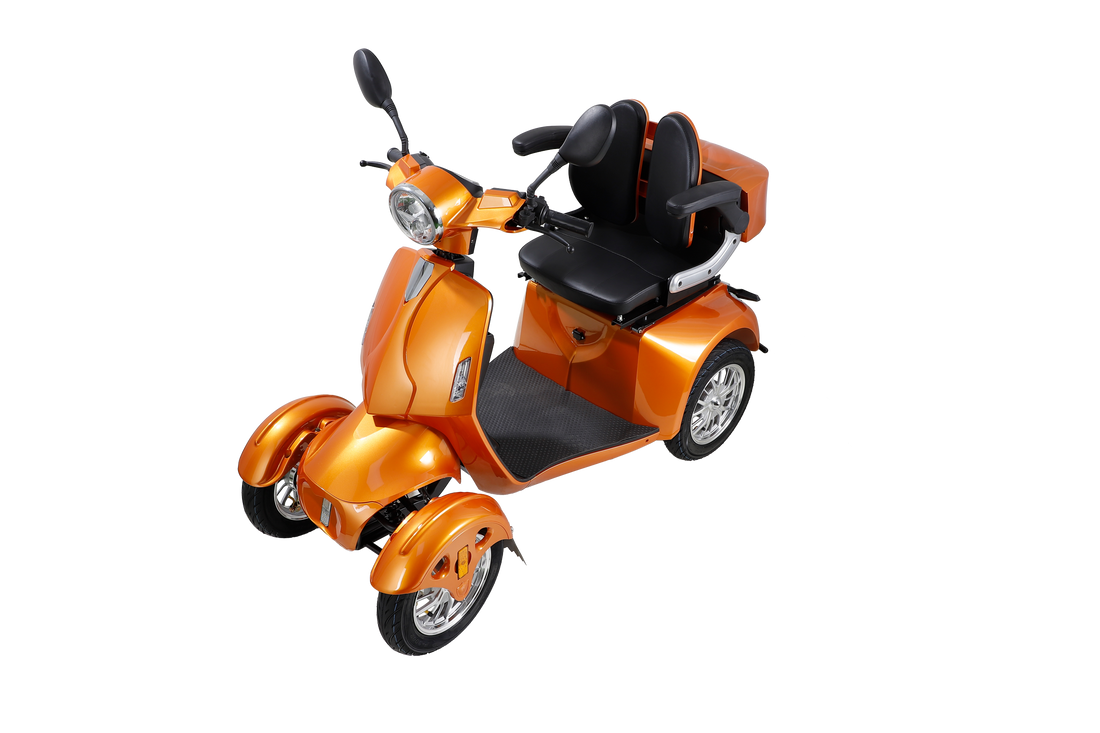 Fastest Mobility Scooter With Four Wheels For Adults & Seniors Orange Abs Pc