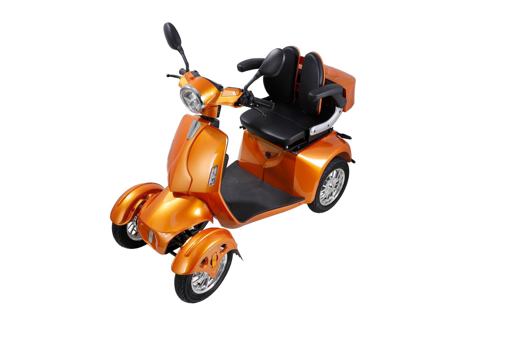 Fastest Mobility Scooter With Four Wheels For Adults & Seniors Orange Abs Pc