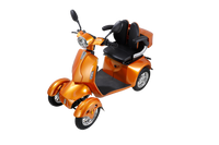 Fastest Mobility Scooter With Four Wheels For Adults & Seniors Orange Abs Pc