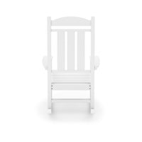 White Traditional Porch Rocker Classic Hdpe Poly Lumber For Porch, Patio, And Garden Comfort No Rocker & Glider White Weather Resistant Frame Garden & Outdoor American Traditional Hdpe Hdpe
