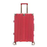 Luggage Sets Expandable Aluminum 20 24 28 Inch Three Model Set, Stylish Suitcase With Aluminum Frame Password Lock, Suitable For Travel Suitcases And Suitcases Red Contemporary Aluminum