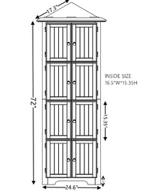 4 Tier 72" Corner Kitchen Pantry Storage Cabinet With 8 Doors Tall Storage Cabinet, Corner Cabinet And Adjustable Shelves, Home Farmhouse Bookshelf Cabinet For Bathroom, Living Room, Kitchen Oak Oak