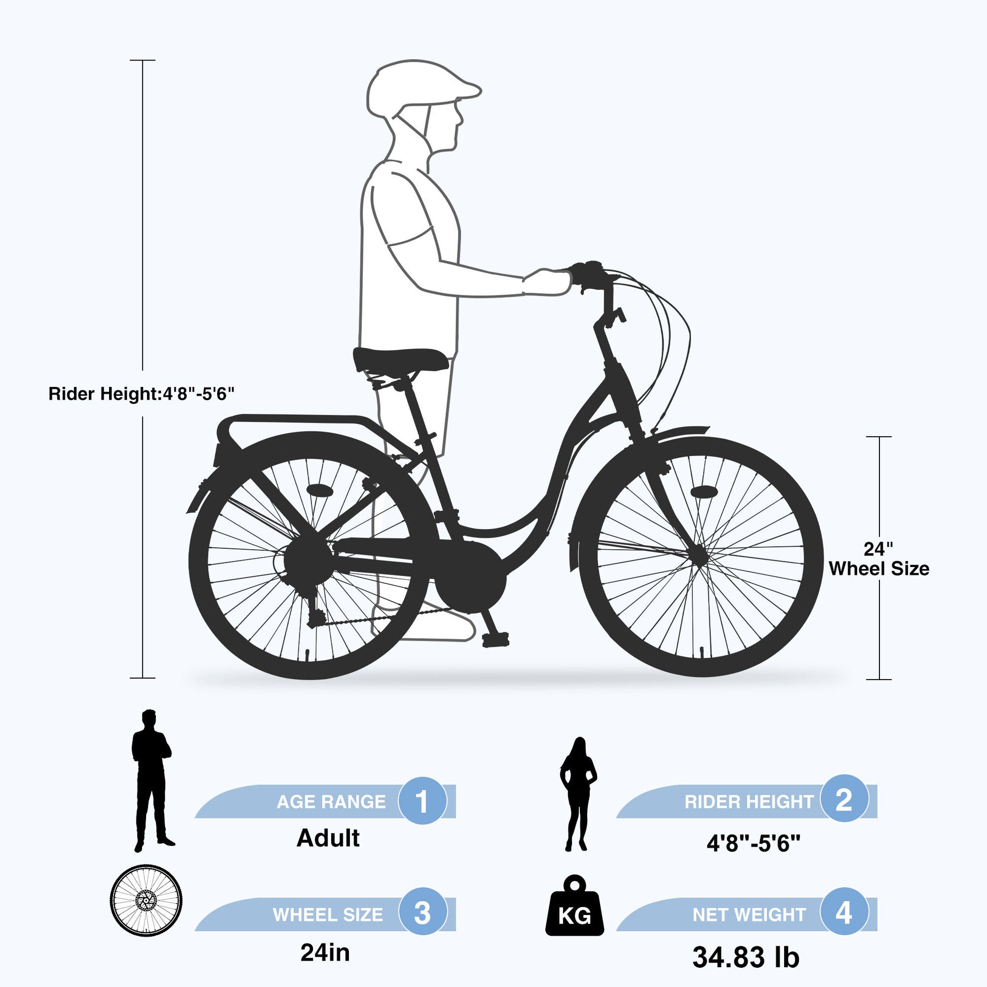 7 Speed, Steel Frame, Multiple Colors 24 Inch Ladies Bicycle Cycling Yellow Garden & Outdoor Steel