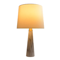 Enclave Hydro White Table Lamp With On Off Switch Faux Marble Base Fabric Shade Gold,White,White Marble Table&Floor Lamps Brass,Fabric,Metal
