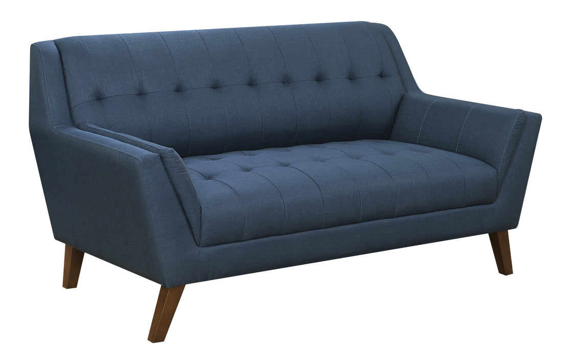 Browning Blue Loveseat Blue Foam Engineered Wood