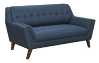 Browning Blue Loveseat Blue Foam Engineered Wood