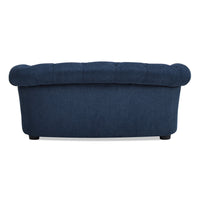 Kiki 36.5" Chesterfield Dog Sofa Bed, Medium, Pacific Blue Stain Resistant High Performance Polyester Blue Foam Polyester