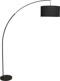 78" Black Arch Floor Lamp With Kd Shade W Double Box 1Pc Ctn 2.15 26.84 Black Metal