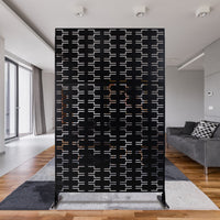 Outdoor & Indoor Privacy Screen Metal Privacy Screen 76" H 48" W, Freestanding Decorative Privacy Screen For Deck Balcony Patio, Privacy Fence Panels For Outside Lawn Garden Ps112 Black Black Steel