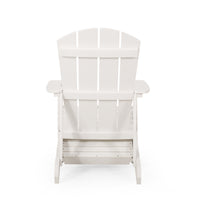 Hunter Adirondack Chair With Hideaway Ottoman White Wood