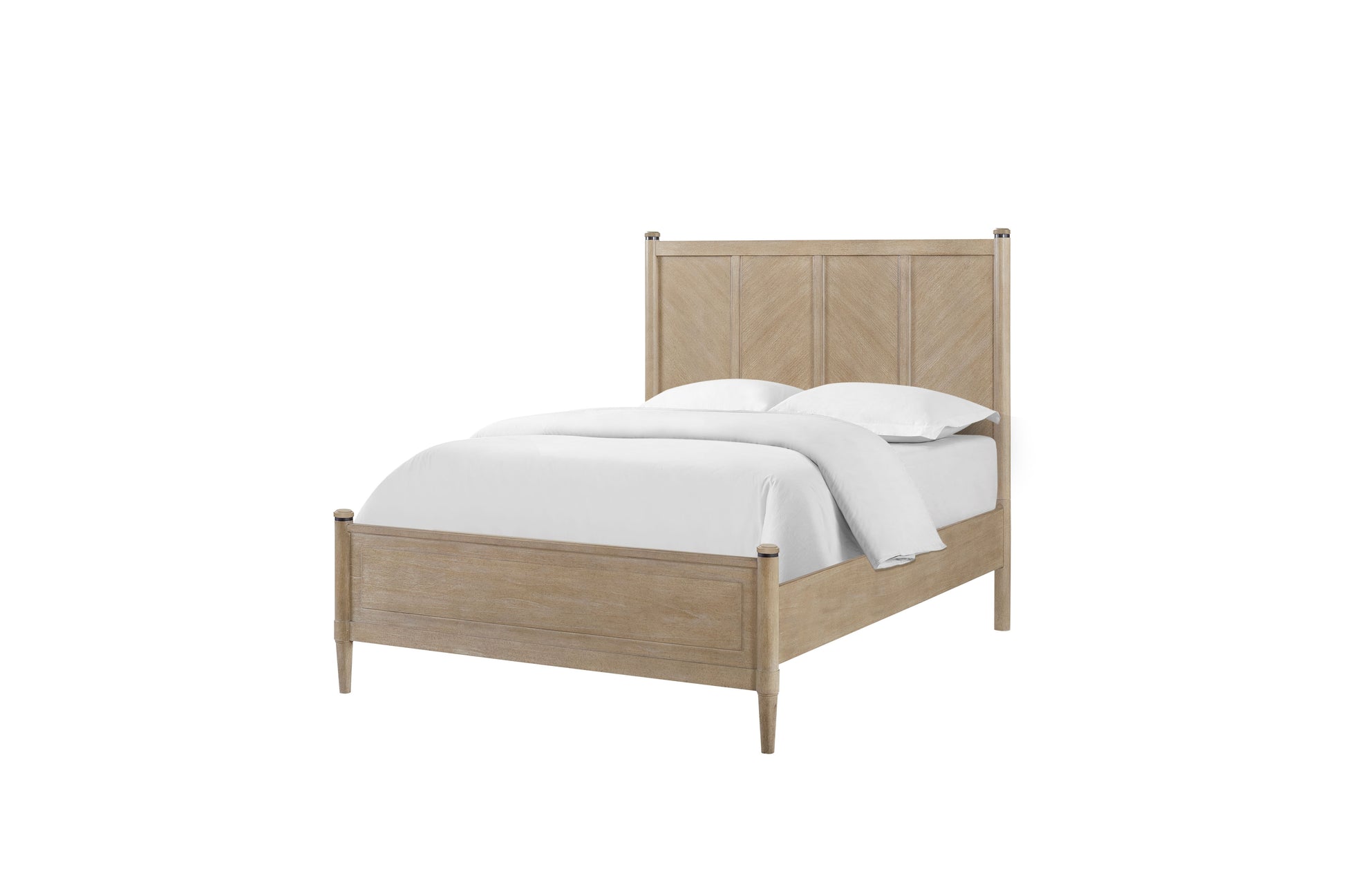 King Lo Post Bed In Sand Colored Finish King Sand Solid Wood Mdf