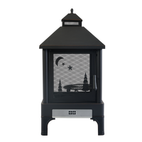 Xot036 Garden Metal Outdoor Heating Furnace For Backyard Fir Pit Black Garden & Outdoor Metal