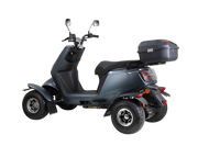 Electric Mobility Recreational Travel Scooter For Adults,Mobility Scooters For Seniors, 4 Wheel Powered Mobility Scooters Matte Black Abs Pc