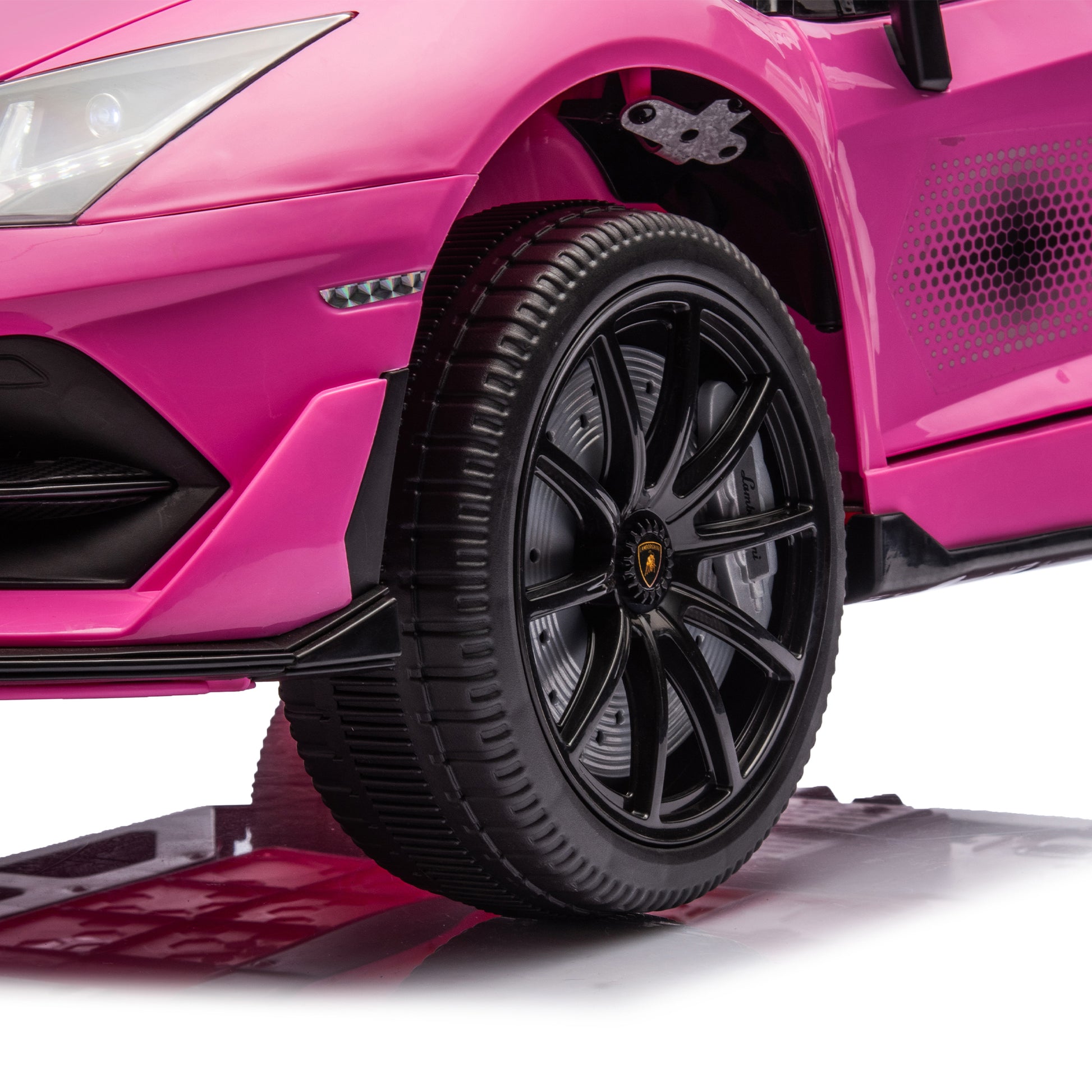 12V Kids Ride On Car W Parents Remote Control,Licensed Lamborghini Aventador Xago,Hydraulic Pressure Door,Slow Start,Early Education,Bluetooth,Adjustable Volume,Mp3,Usb,Led Lights For Kids Aged 3 8. Pink 50 99 Lbs Polypropylene