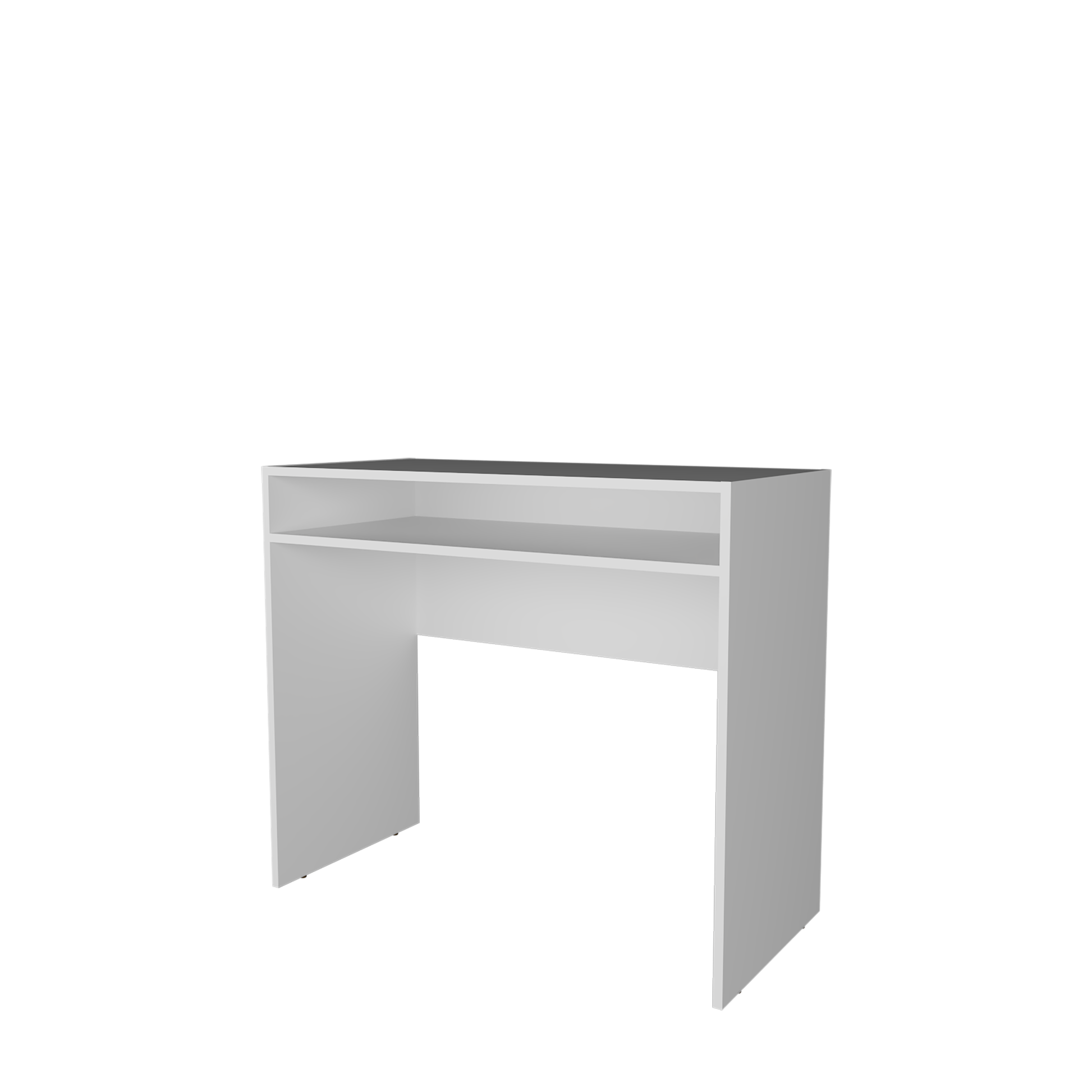 Estill Desk In Melamine With Storage White Office Modern Particle Board Melamine