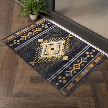 Tribes Gc Yls4001 Black 2 Ft. X 3 Ft. Southwest Area Rug Black Polypropylene