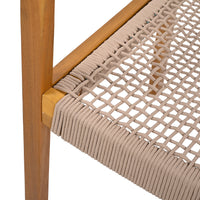 Braided Dining Chair Light Brown Light Brown,Teak Acacia Wood,Rope