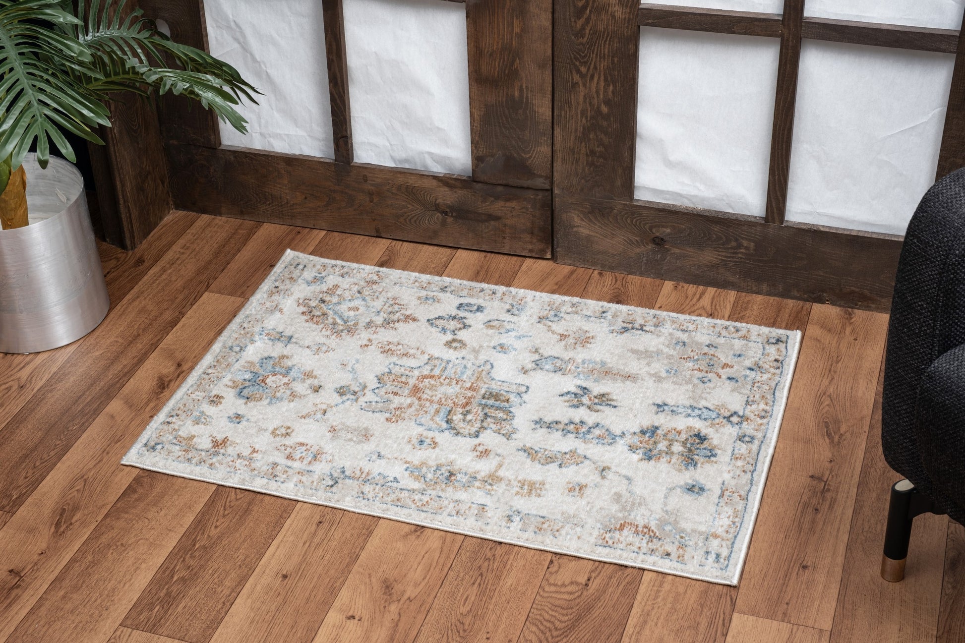 Noble Gc Gen7007 Ivory 2 Ft. 7 In. X 7 Ft. 3 In. Area Rug Ivory Polyester