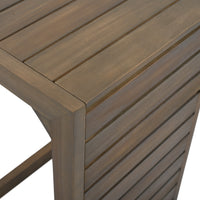 C Shape End Table Grey Grey Acacia Wood