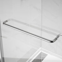 Framed Sliding Shower Door 56" 60"W X 75"H, Bypass Double Sliding Glass Door With 1 4" 6Mm Clear Glass, Chrome Finish Chrome Bathroom American Design Glass Metal