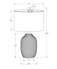 Lighting, 26"H, Table Lamp, Black Ceramic, Ivory Cream Shade, Contemporary Black Ceramic
