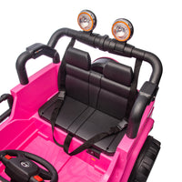 24V Kids Ride On Electric Car W Parents Control,Seat Width 19.09In,2Wd,Rear Suspension,Trunk Storage,Portable Pull Rod,Light&Searchlight,Bluetooth,Usb,Provide A Speed Of 2.5 4Mph For Kids Aged 3 8.