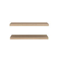 Ecco 31.5" Wide Floating Shelves Set Of 2, Shelves For Wall Decor For Bedroom, Bathroom Storage Shelves, Book Shelves For Living Room 2 Or Less Beige Horizontal Primary Living Space Open Back Modern