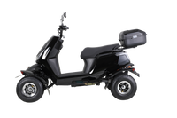 Electric Mobility Recreational Travel Scooter For Adults,Mobility Scooters For Seniors, 4 Wheel Powered Mobility Scooters Black Abs Pc