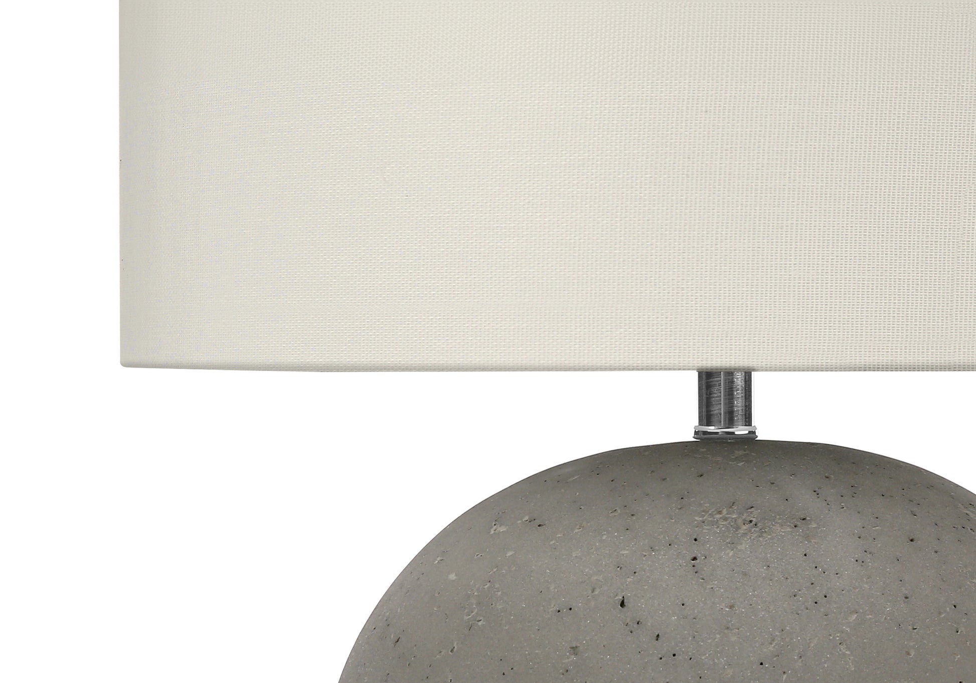 Lighting, 20"H, Table Lamp, Grey Concrete, Ivory Cream Shade, Contemporary Grey Concrete