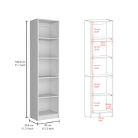 2 Piece Bookcase Living Room Set, Storage Cabinet, 42" Wide And 9 Shelves White Freestanding Matte White White Office Modern Particle Board