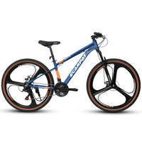 A27302M Ecarpat Mountain Bike 27.5 Inch Wheels, 21 Speed Road Bicycle With Dual Disc Brakes For Men And Women, Aluminum Frame Bicycles, Adult Faster Racing Bike Blue,Orange Aluminium