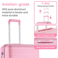 Luggage Sets 4 Piece 14 20 24 28 Pp Lightweight & Durable Expandable Suitcase Pink Polypropylene