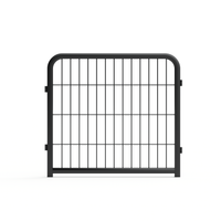 Dog Playpen Outdoor, 8 Panel Dog Fence 24" Pet Pen For Small Dogs Pet Exercise Pen For Puppy Rabbit Small Animals Portable Playpen For Rv Camping Garden Yard, Indoor. Black, 22.2'' W X 23.6'' H. Black Iron