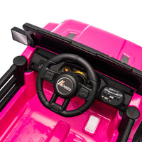 12V Kids Ride On Electric Car W Parents Control,Dual Drive, Four Wheel Suspension,With Music,Bluetooth,Mp3,Usb,With Headlights, Steering Wheel Quick Release,Slow Start For Kids Aged 3 8. Pink 50 99 Lbs Polypropylene