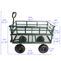 Wagon Cart Garden Cart Trucks Make It Easier To Transport Firewood Green Garden & Outdoor Metal