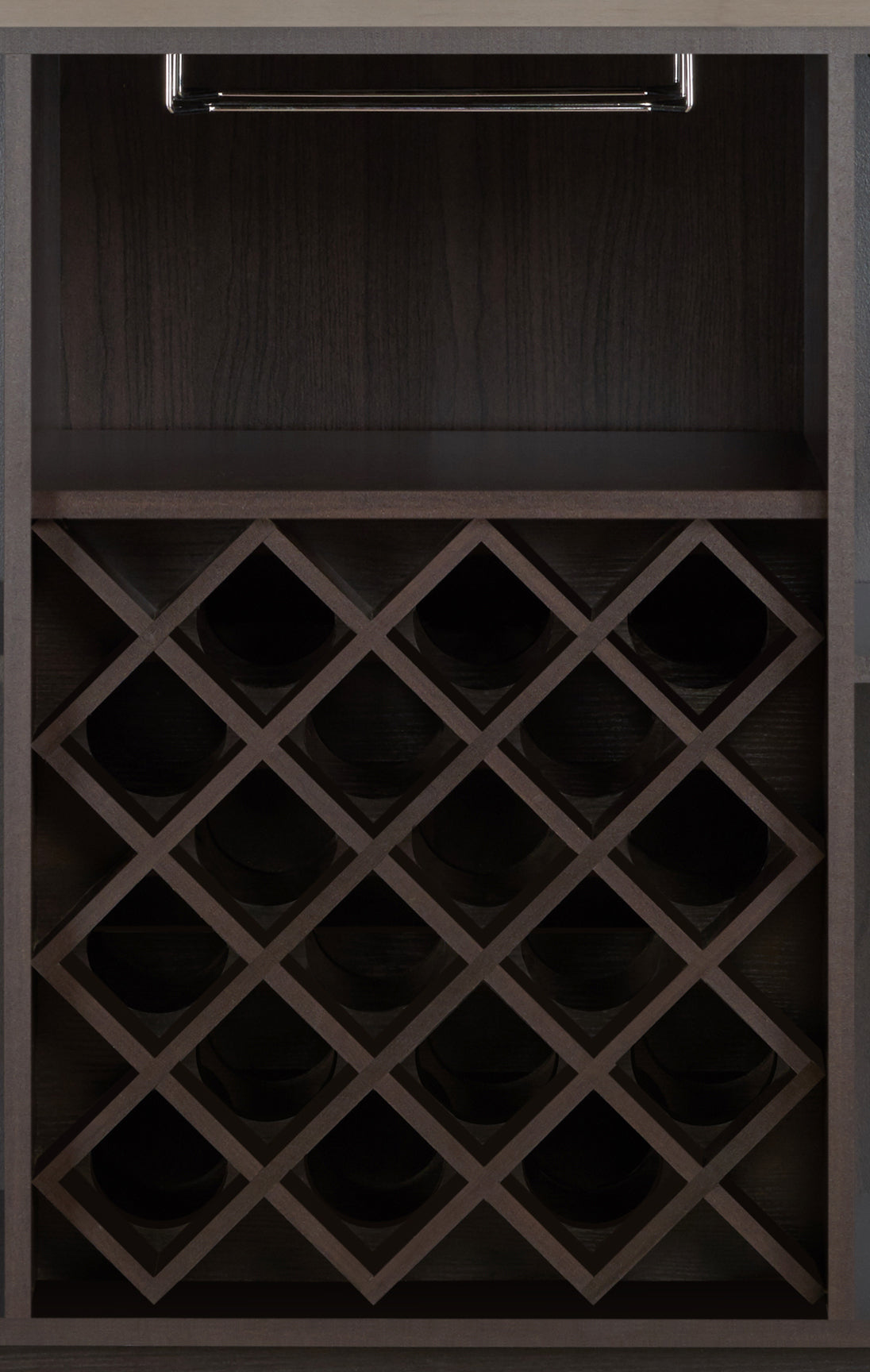 Espresso 2 Door Wine Cabinet With Stemware Rack Espresso Kitchen Mdf