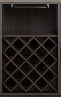 Espresso 2 Door Wine Cabinet With Stemware Rack Espresso Kitchen Mdf