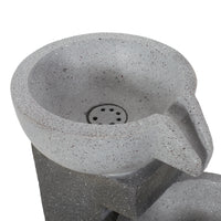 Ashford 3 Tier Fountain, Multi Gray, No Assembly Required Gray Polyresin