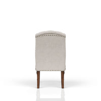 Upholstered Wing Host Chair Light Gray Upholstered