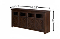 Farmhouse Sideboard Buffet Cabinet With Storage With 4 Doors, Kitchen Storage Cabinet, Coffee Bar Cabinet With Adjustable Shelf For Kitchen, Living Room, L68.35''*W15.35"*H34.65", Espresso Espresso