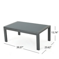 Cape Coral Kd Table Grey Dark Grey Aluminum