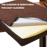 Pet Bunk Bed With Removable Step For Dogs And Cats, Multi Level Bed Window Perch Seat Platform With Cushion And Cat Scratch Pad, Indoor Use Vintage American Design Particle Board