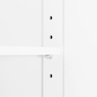 Tall Bathroom Cabinet With Four Doors, Large Storage Space Open Shelve, Upper Storage Cabinet, White White Mdf